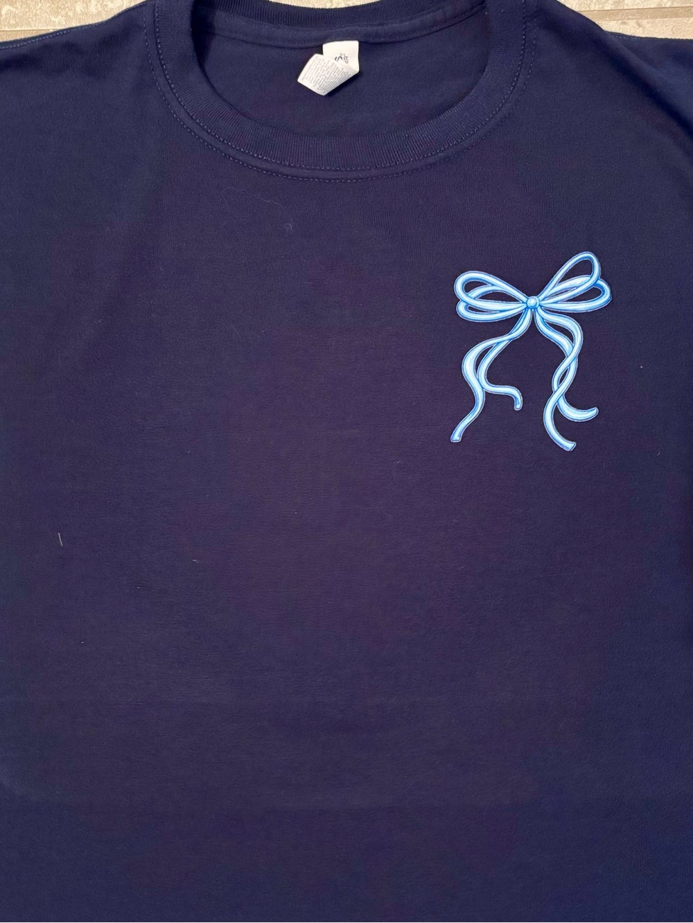 Autism Awareness Navy Jerzees Graphic Tee In April We Wear Blue Custom DTF Shirt